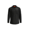 Front of black Warhound VMA long-sleeve button-front work shirt with left-chest logo