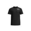 Front of black Warhound Wife T-shirt with small left chest design